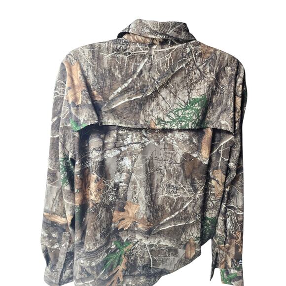 Shield Series Men 2XL Camo Hunting Shirt Long Sleeve Button Up Realtree Edge Top - Picture 10 of 15